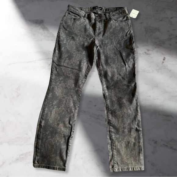 Lucky Brand Lolita Skinny Jeans Grey Wash Floral Print Size 10/30 - Picture 6 of 8